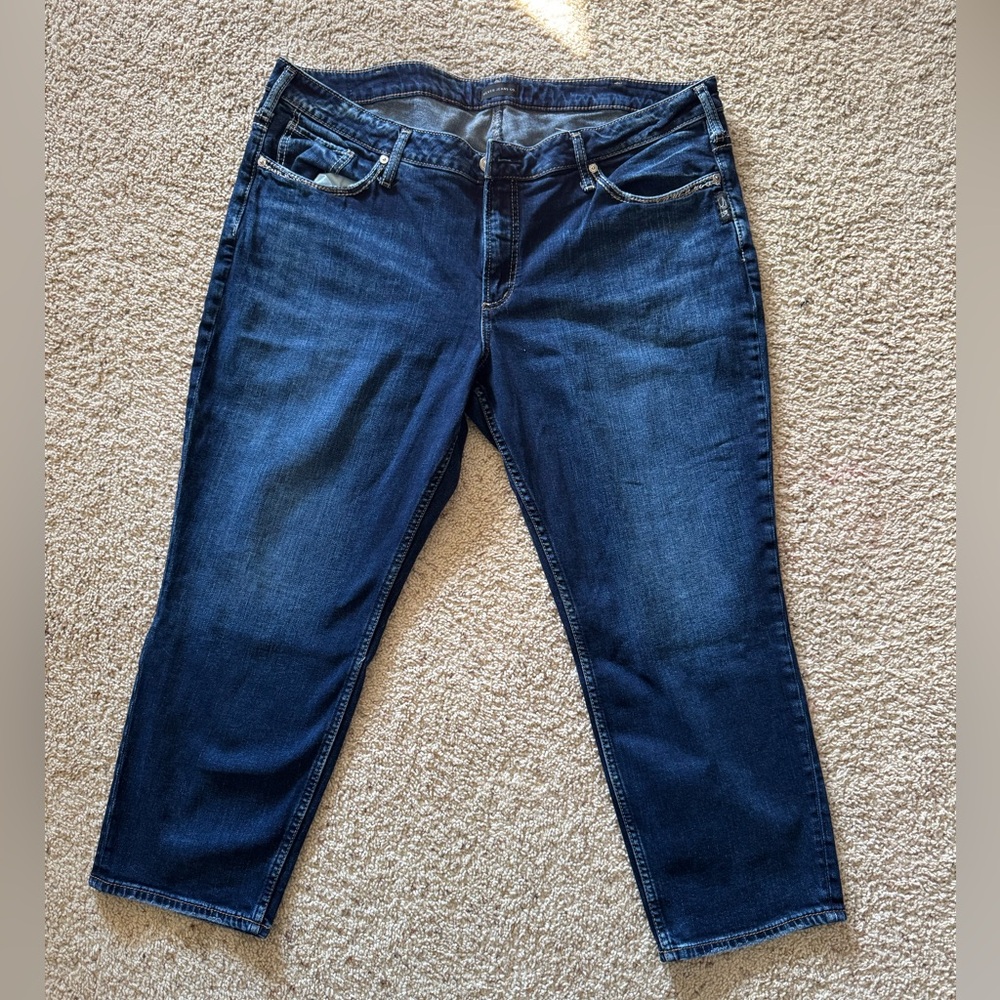 Silver Jeans Boyfriend Fit Denim capri jeans Size 20 Length 25
